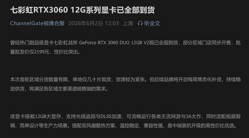 NVIDIA GeForce RTX 3060 12 GB