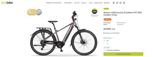 Nowy elektryczny rower trekkingowy z Polski