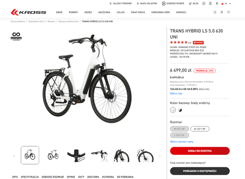 Elektryczny rower trekkingowy z Polski z rabatem