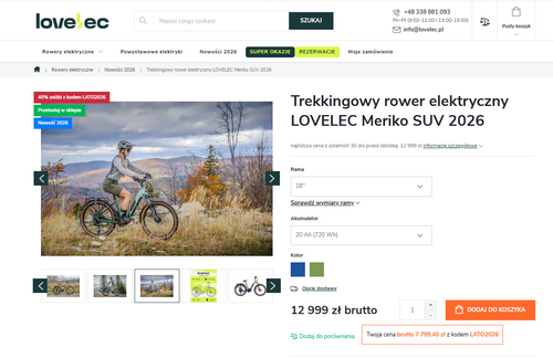 Elektryczny rower trekkingowy przykuwa wzrok rabatem