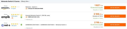 Nintendo Switch 2 cena