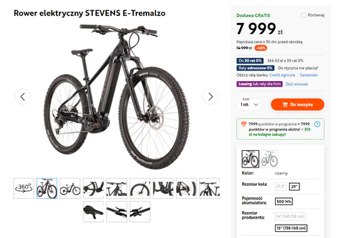 Elektryczny góral objęty rabatem
