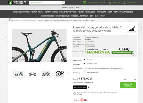 Elektryczny góral z Niemiec w promocji
