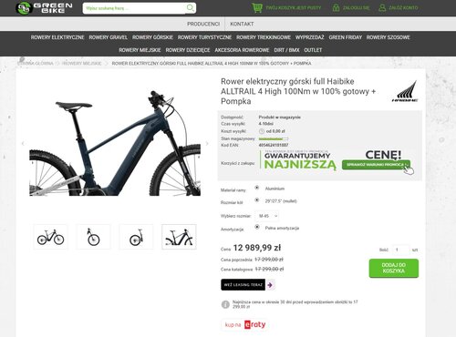 Elektryczny rower górski z Niemiec ze zniżką