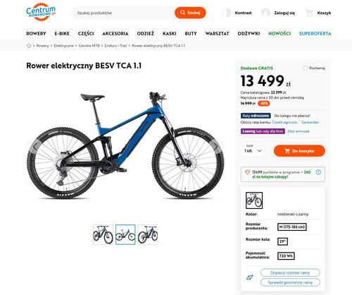 Elektryczny góral w turbo okazji