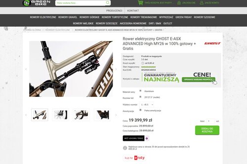 Elektryczny góral Ghost z wyższej półki stał się tańszy