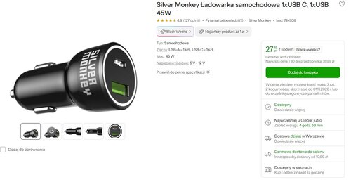 Ładowarka Silver Monkey